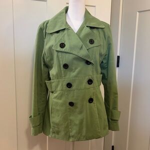 Mossimo Womens Green Double-Breasted Pea Coat Size M Chic Beautiful